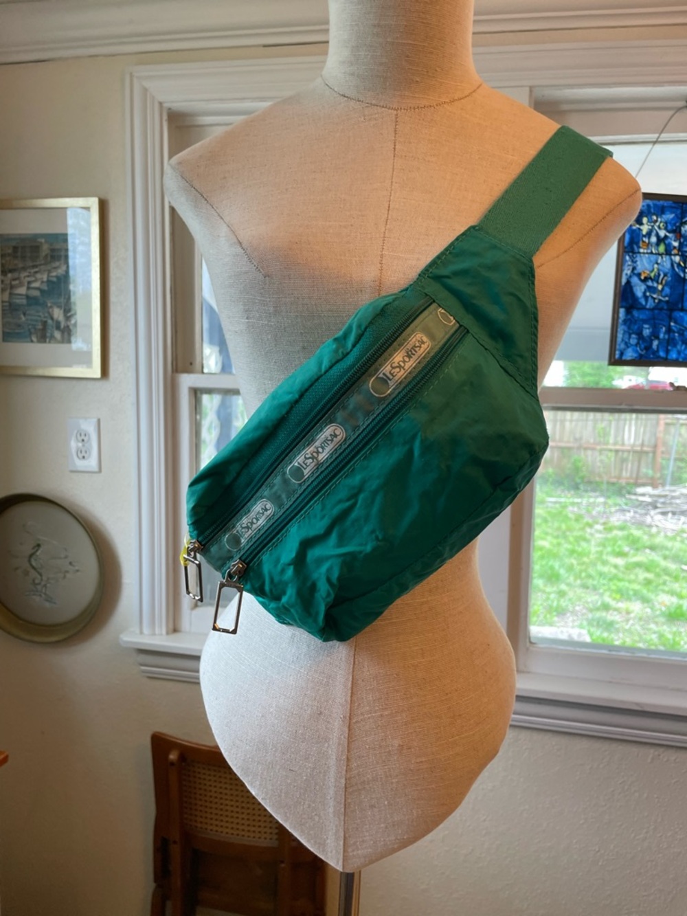 LeSportsac Emerald Green Nylon Belt Bag